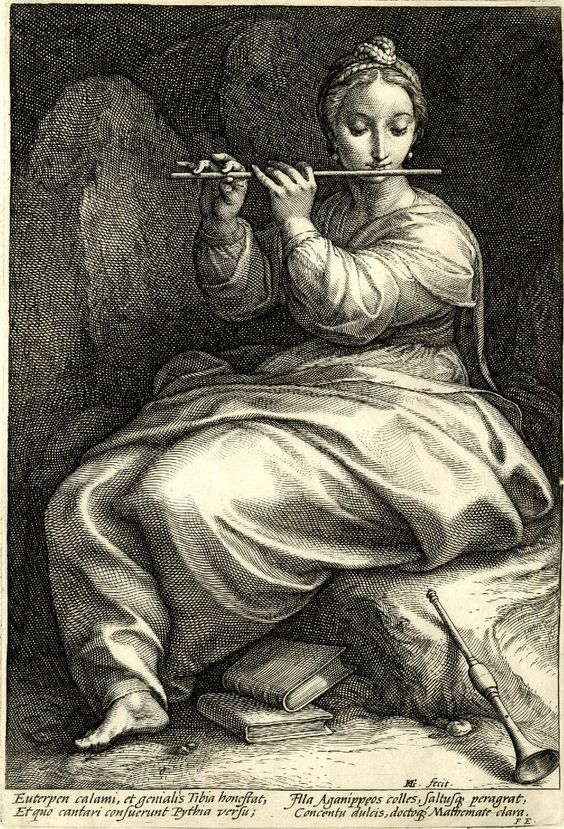 Me encantó esta Euterpe, tan serena y concentrada en sus instrumentos teúrgicos.