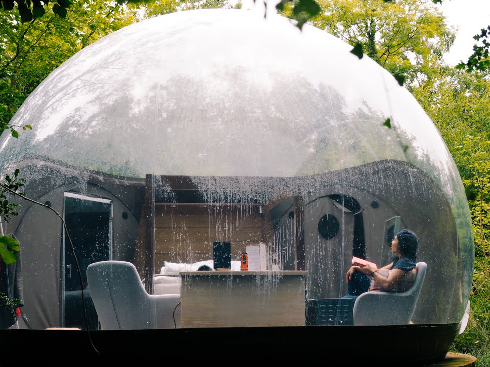 Sleeping in a Bubble Dome Finn Lough Resort, Enniskillen, Co
