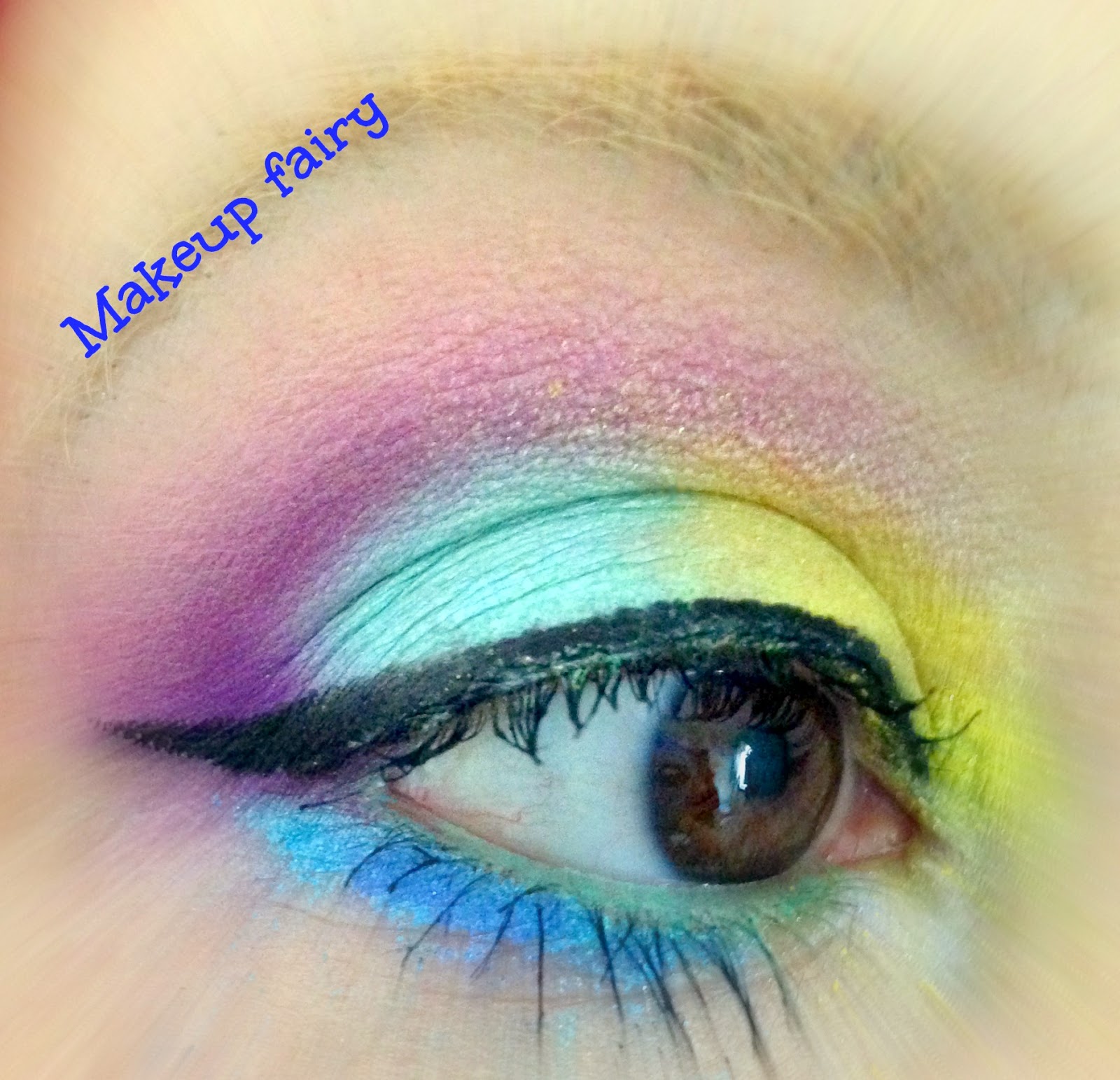 Tinklesmakeup Eye makeup look pastel rainbow photo
