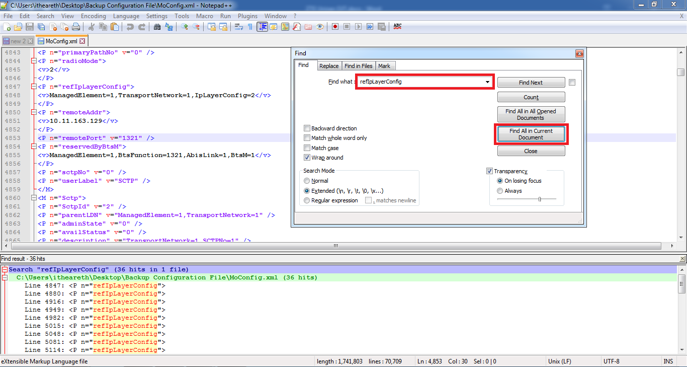 ZTE UniRan Check Configuration in Commissioning File (XML file) and LMT ...