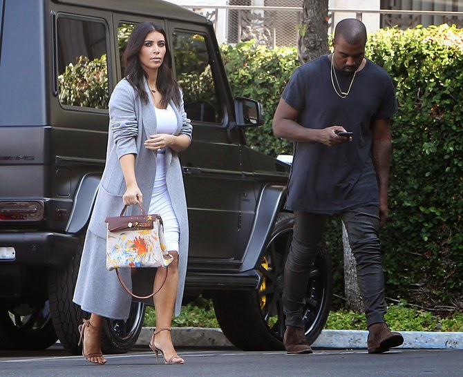 Kim Kardashian Not Breaking the Internet Shows Off an Hermes Bag By North  West