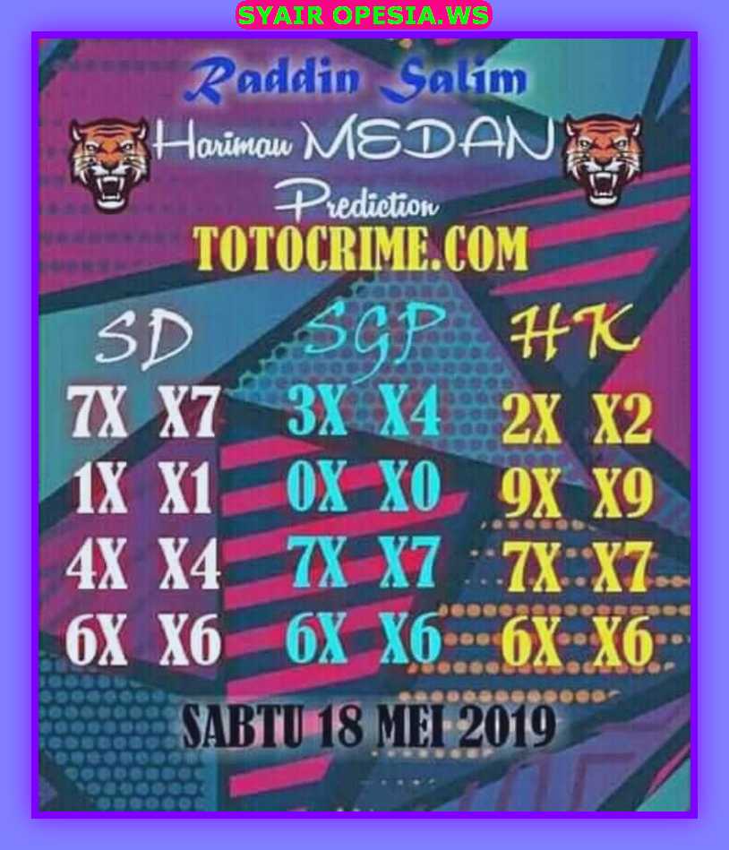 Kode syair sgp hari sabtu 18 Mei 2019 GOsyair SEDIA KODE