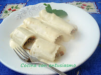 Canelones de mejillones