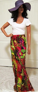 Red Tropical Skirt or Sarong
