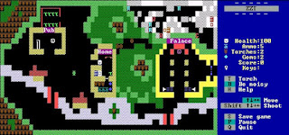 A screengrab of a world included in Revenge of ZZT
