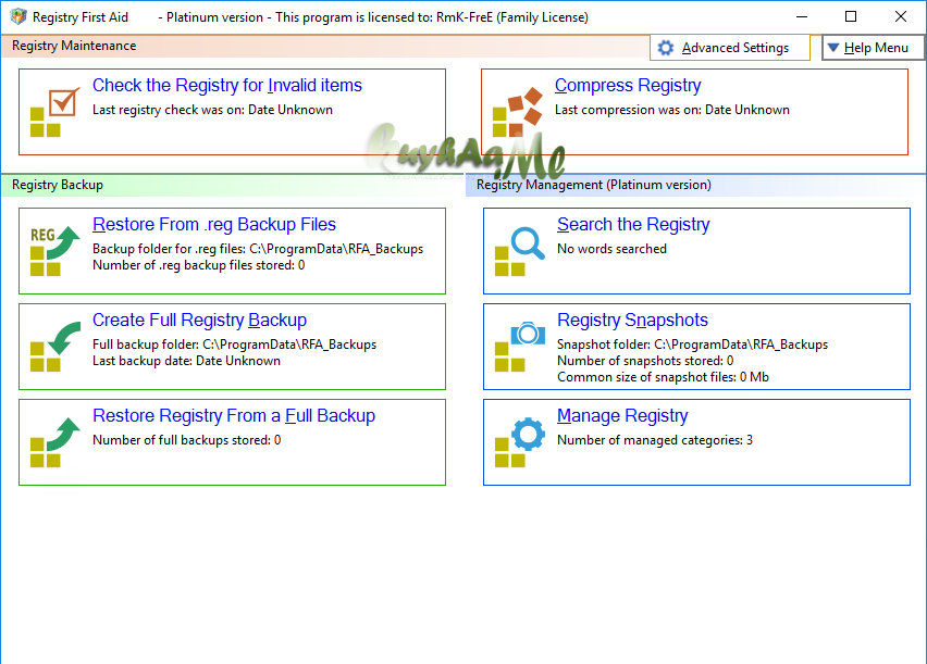 Registry recycler. Address title. Registry life. The system registry contains invalid file paths. 19.