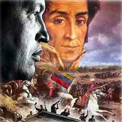 Simón Bolívar y Hugo Chávez: Soldados de la lucha por la emancipación de sus puebos.