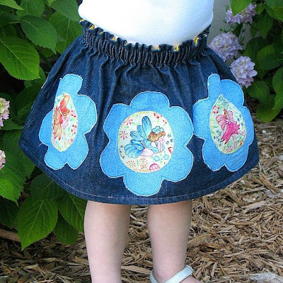 Flower Fairy Applique Skirt from Craftiments.com