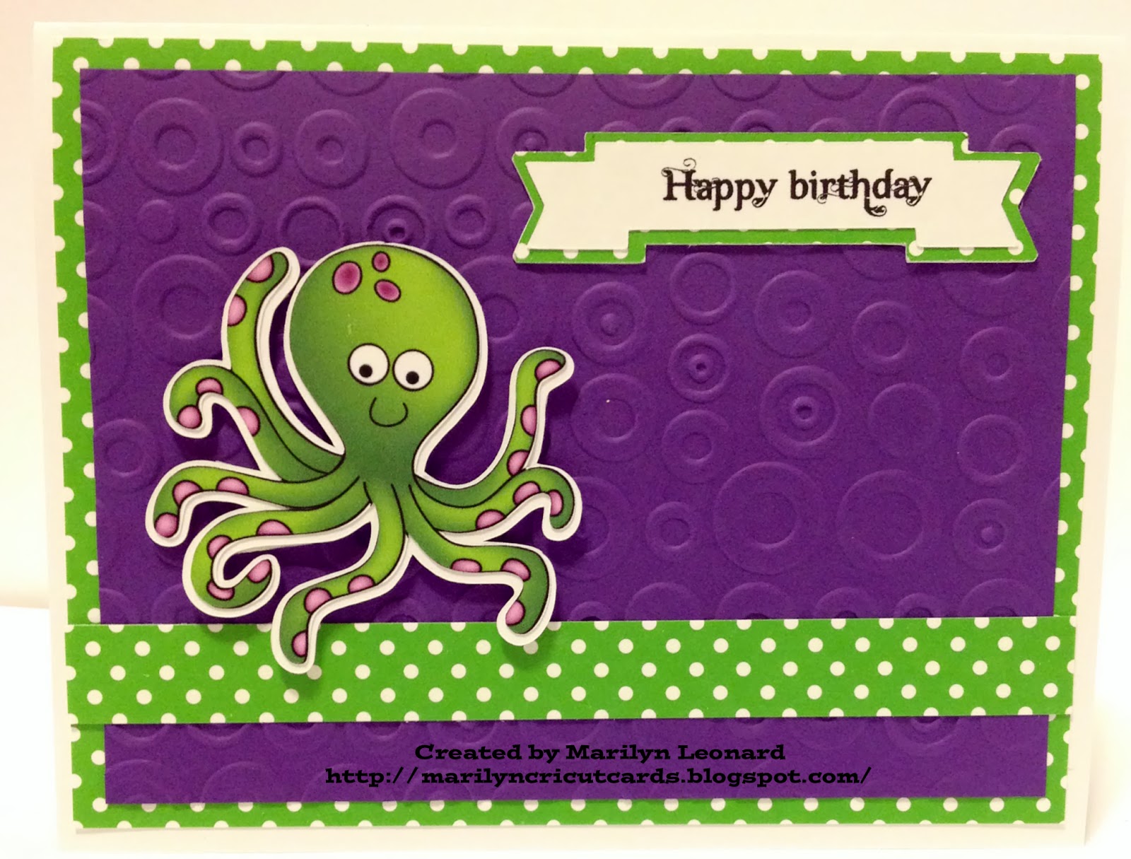 Marilyn s Crafts Happy Birthday Octopus Marilyn s Crafts Happy Birthday Octopus