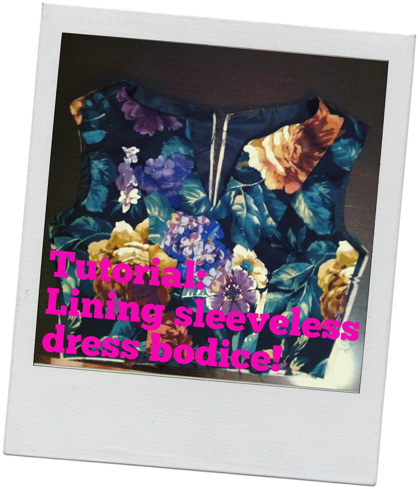 'Bagging' Tutorial How to sew lining in sleeveless dress bodice. Sew