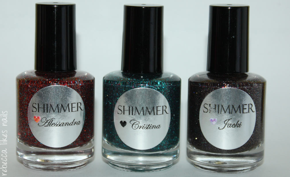 rebecca likes nails: Shimmer Polish - Alessandra, Cristina, & Jacki