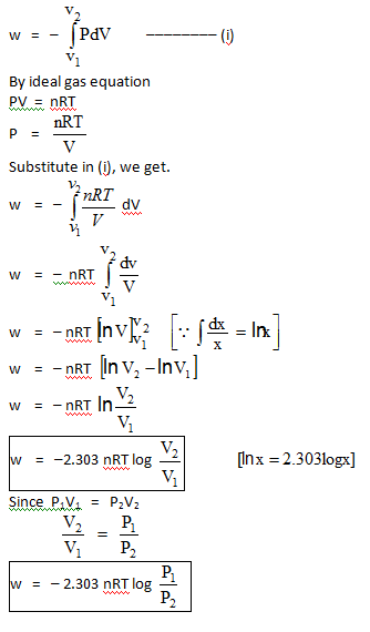 Isothermal Reversible Expansion Work of an IDEAL Gas │Chemistry Desk