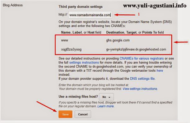 Cara mengarahkan domain dari freedns.afraid.org ke blogger