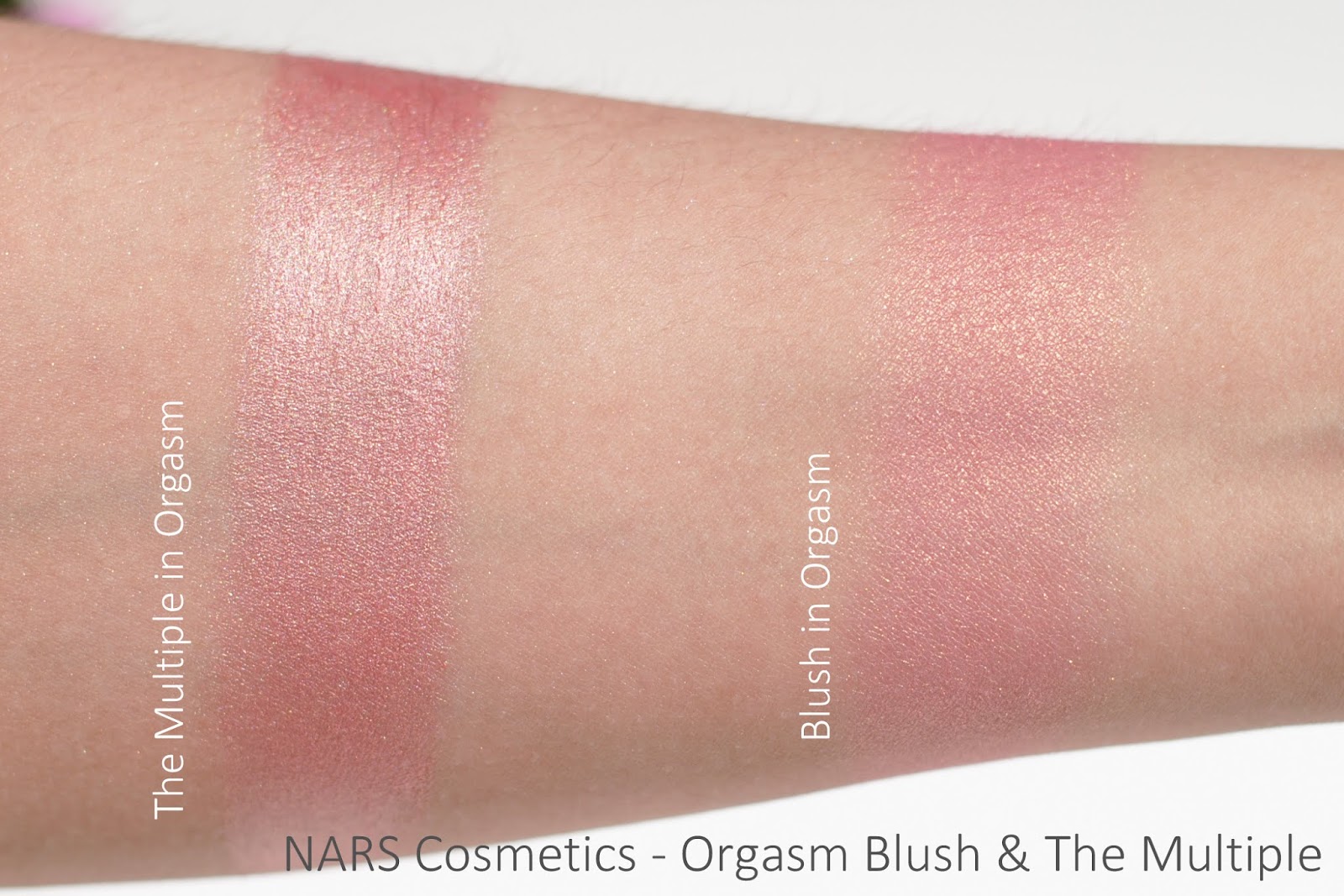 nars orgasm swatches blush the multiple