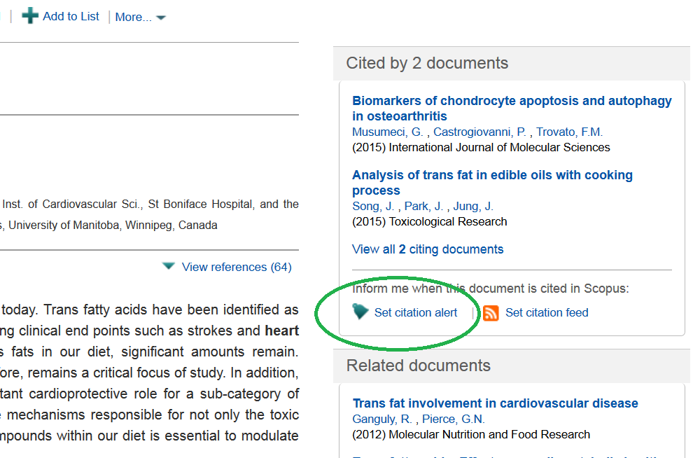 How to set up citation alerts