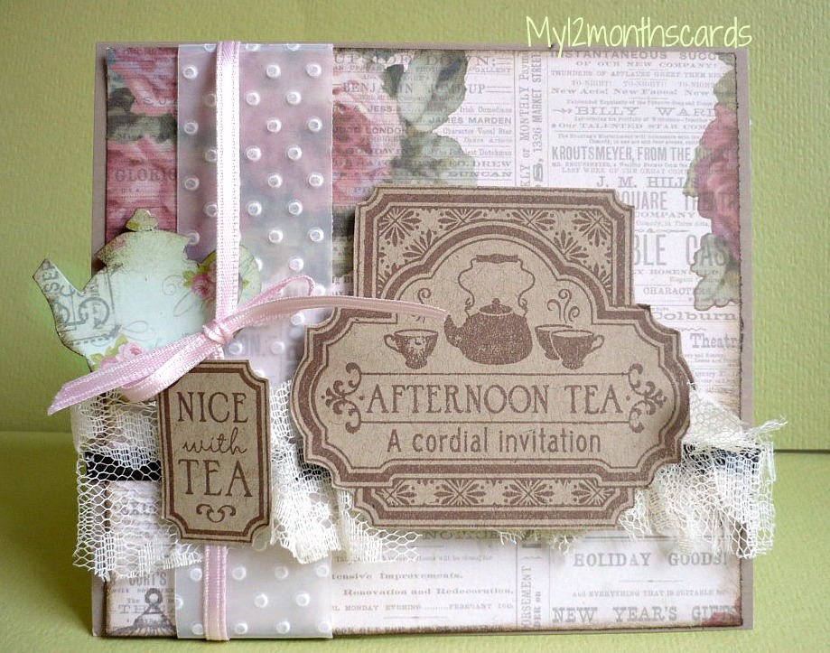 MY 12 MONTHS OF CARDS: Afternoon Tea