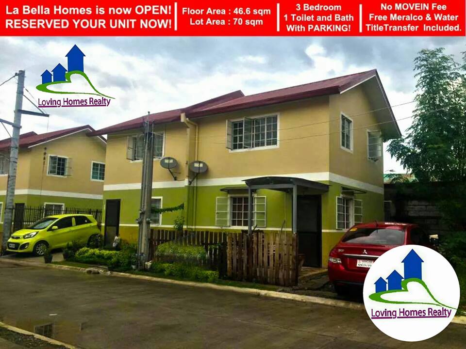 LA BELLA HOMES Cabuyao Laguna Installment Homes by Loving Homes Realty