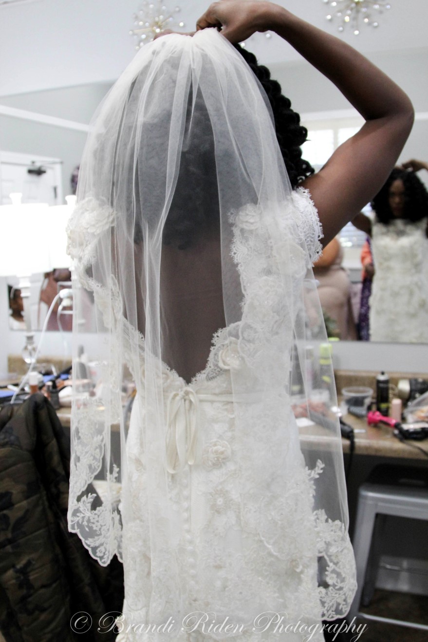 Nkem and Jon's Wedding. Photography by Brandi Riden. Wedding Dress Melissa Sweet from David's Bridal