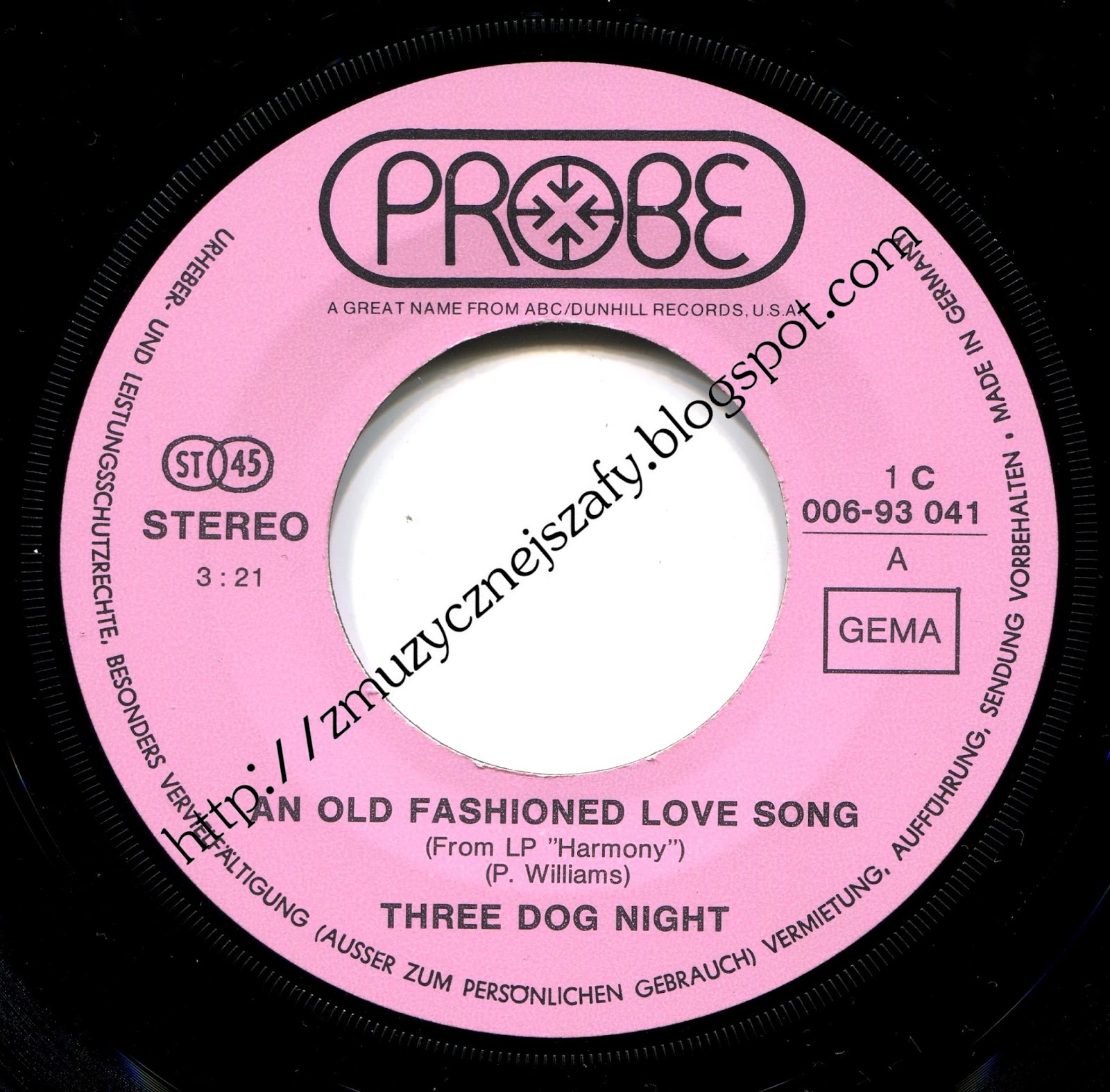 Z muzycznej szafy Three Dog Night [1971] An Old Fashioned Love SongJam (Probe C 00693 041)