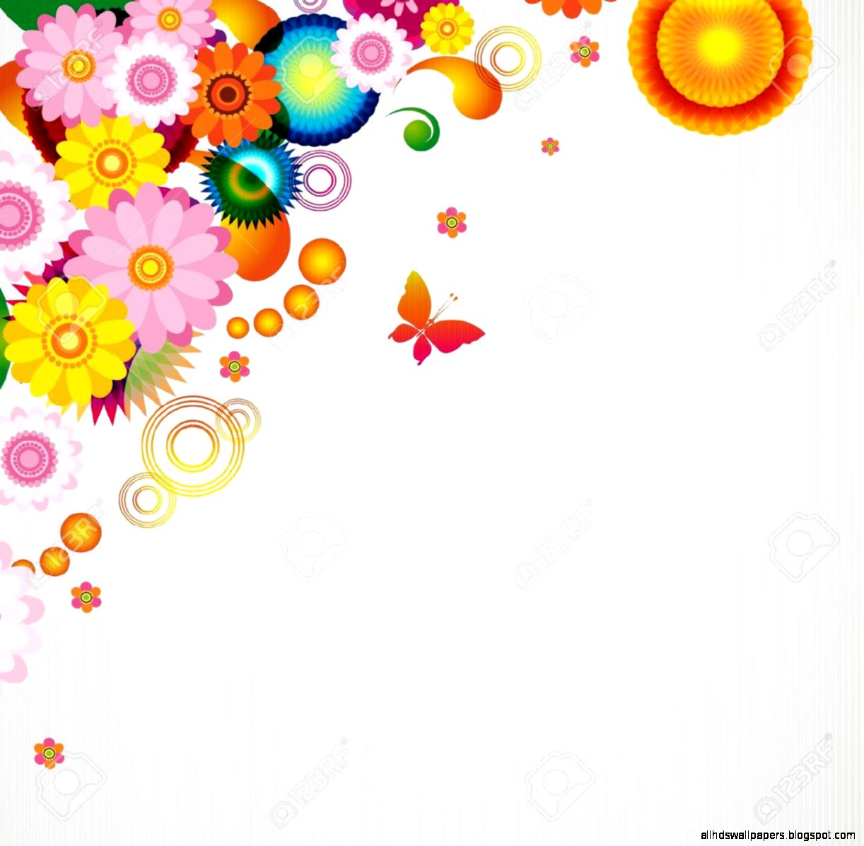 Gift Card Fl Design Background Royalty Free Cliparts