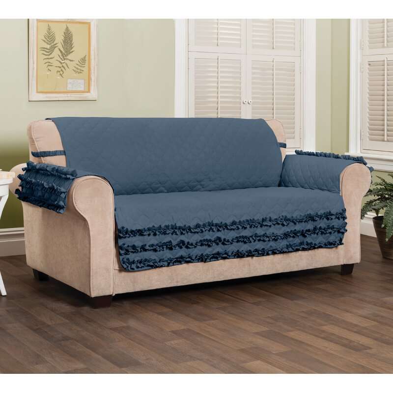 Review ﻿Ruffled Box Cushion Sofa Slipcover Sofa Slipcovers