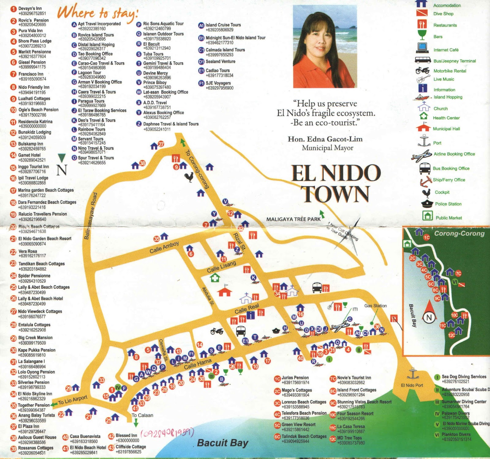 El Nido Town Map - 2023 El Nido Palawan Tour Package