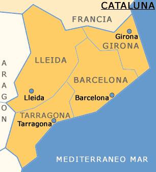 Cataluña Map Pictures and Information | Map of Spain Pictures and ...