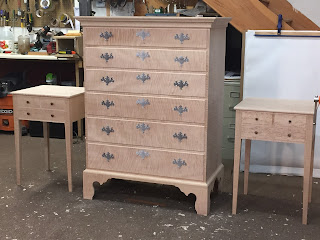 Custom Handmade Chest and Nightstands Bedside Table