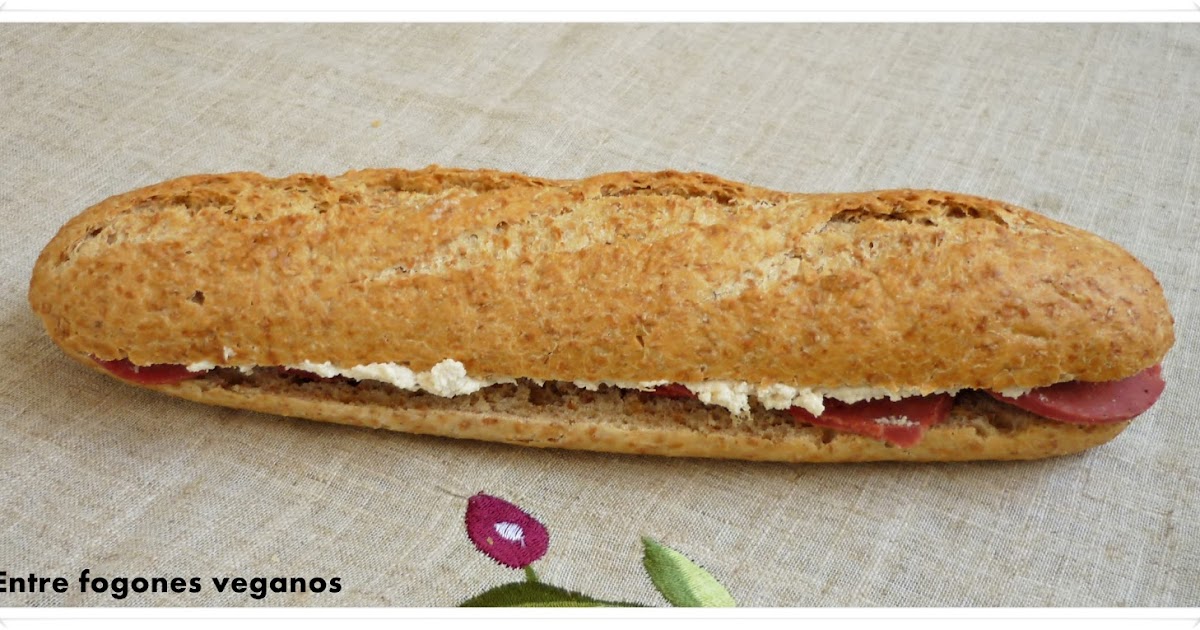 Entre fogones veganos Bocadillo de mortadela italiana con paté de