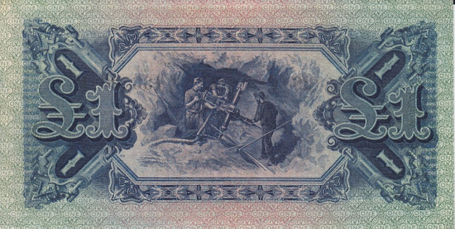Australian One Pound Note 1918 Victoria Quartz Mine, Bendigo