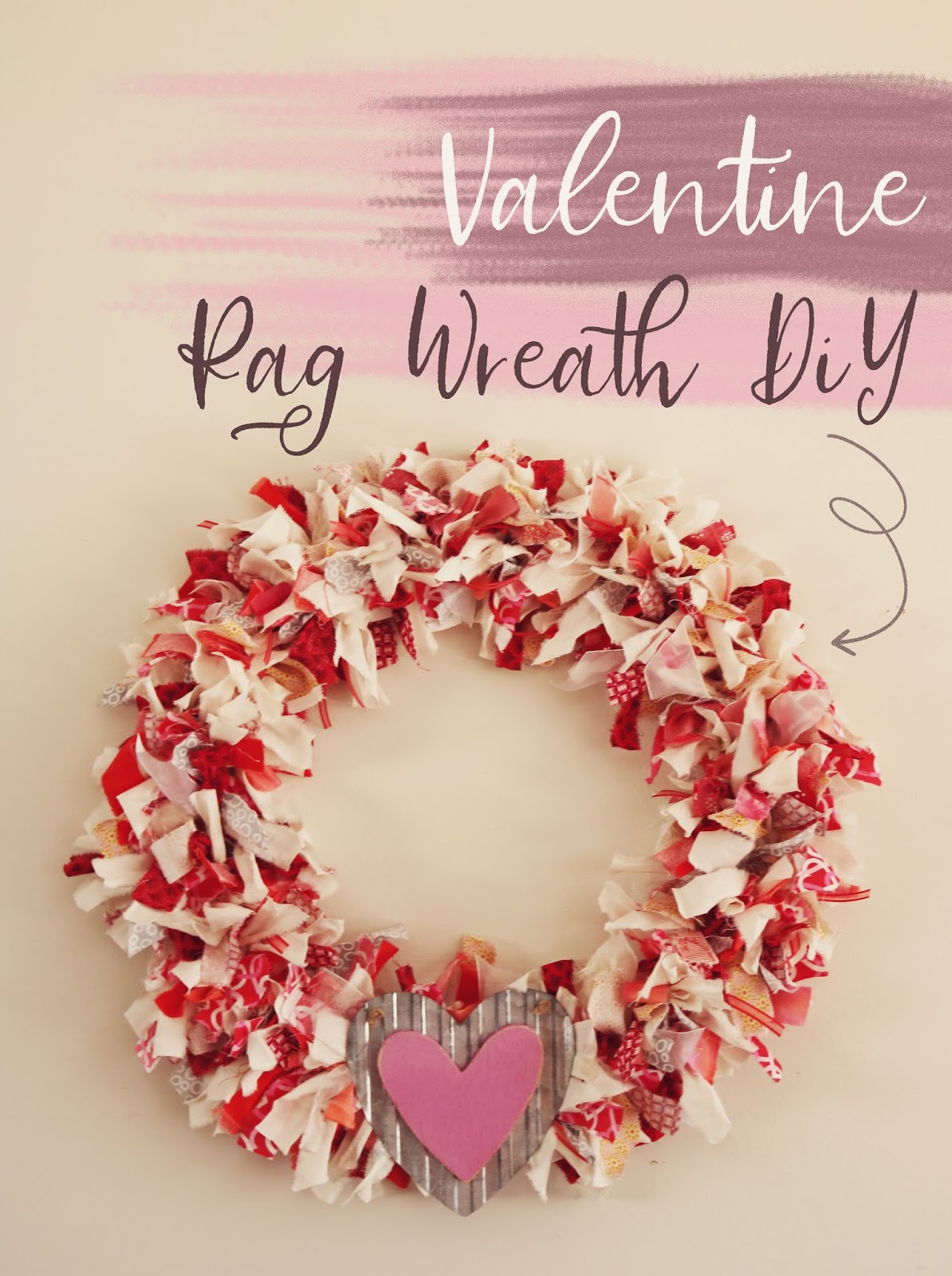 valentine rag wreath