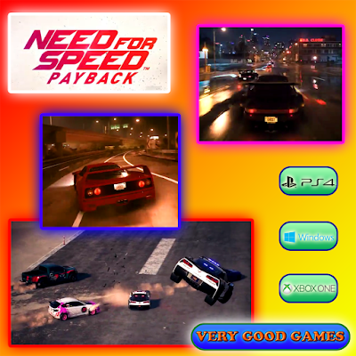 A banner for the review of Need for Speed Payback - a racing game for PS4, Xbox One, and Windows computers