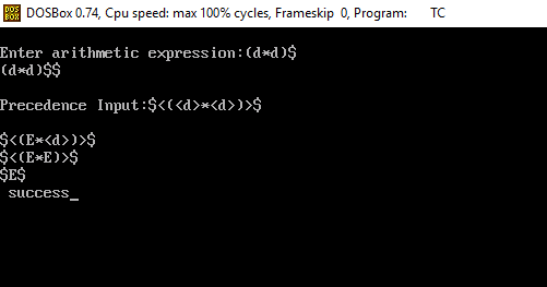 Gtu Ez: Write a C program to implement operator precedence parsing.