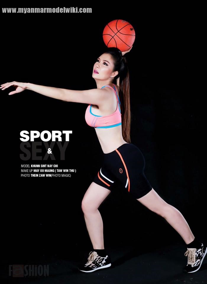 10 Pictures of Myanmar Model Khun Sint Nay Chi Sport Magazine Photoshoot