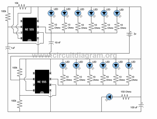 555 LED Flasher - The Circuit