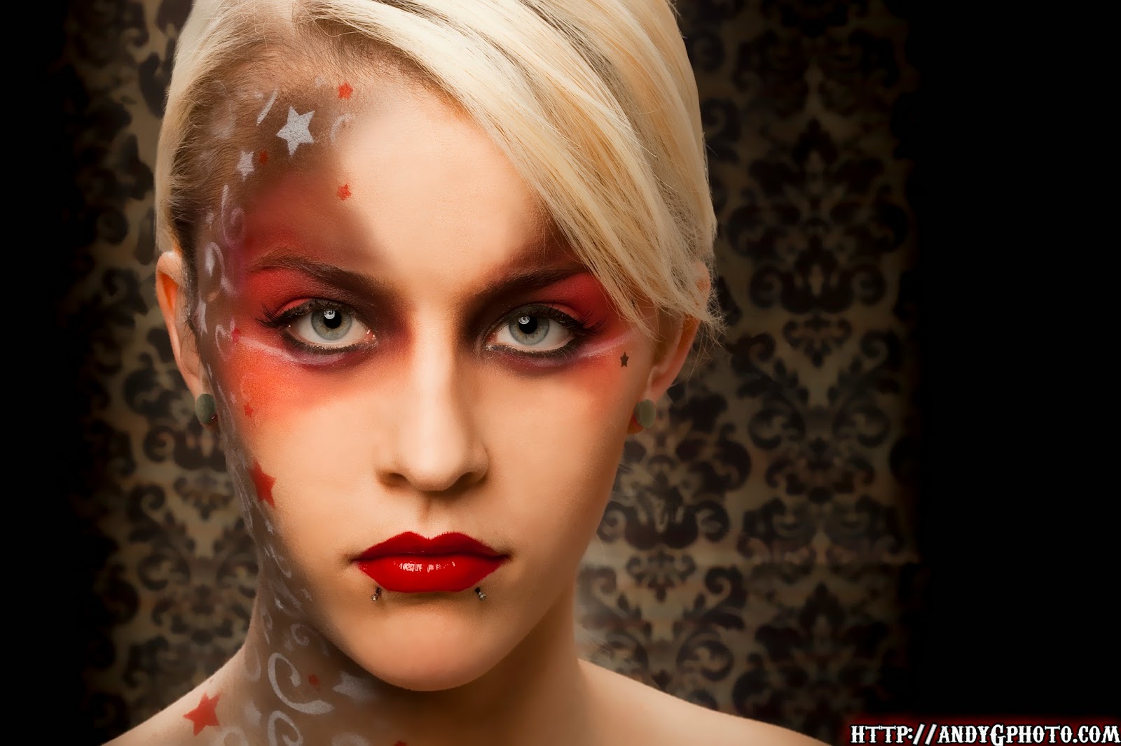Dolled Up OC: Fun Fantasy circus style airbrush makeup