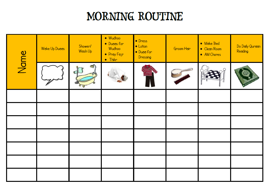 Daily Routine Chart