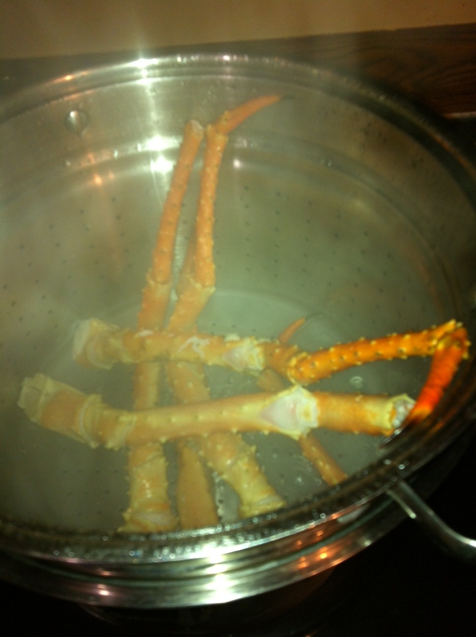 Live * Laugh * Eat Steamed King Crab Legs with Clarified Butter