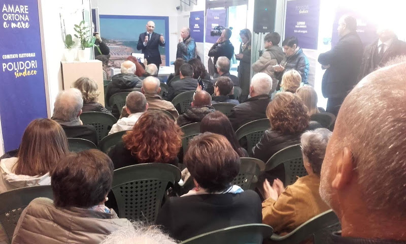 Peppino Polidori, candidato Sindaco, inaugura la sede elettorale -VIDEO