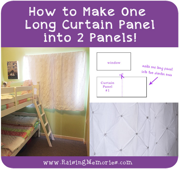 Turn One Curtain Panel into Two!