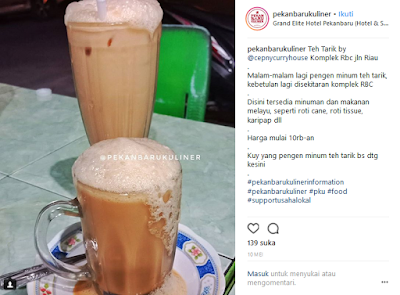 Minuman Khas Riau Pelepas Dahaga teh tarik panas dingin es pekanbarukuliner