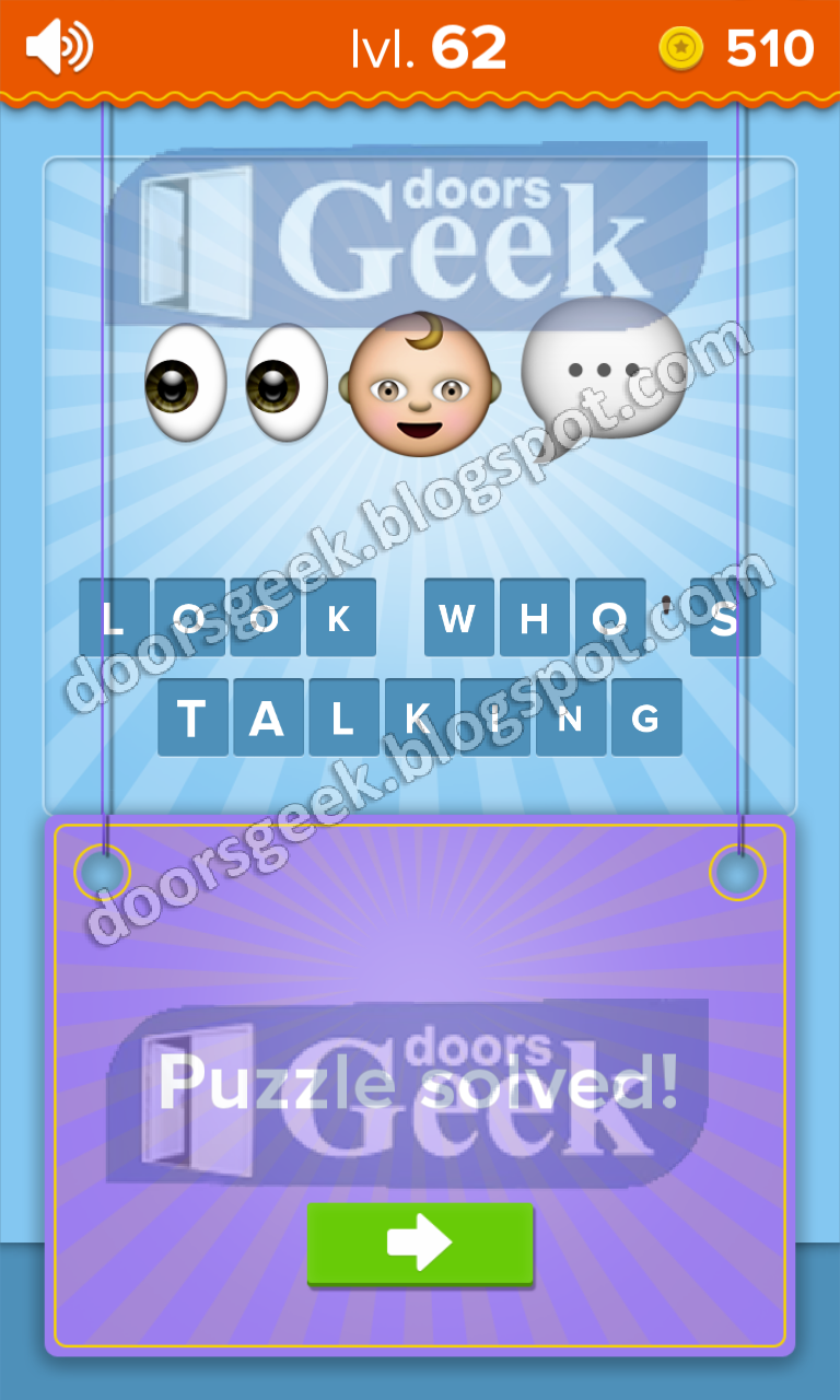 EmojiNation [Level 62] Answer Doors Geek