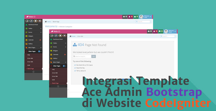 Integrasi Template Ace Admin Bootstrap di Website CodeIgniter