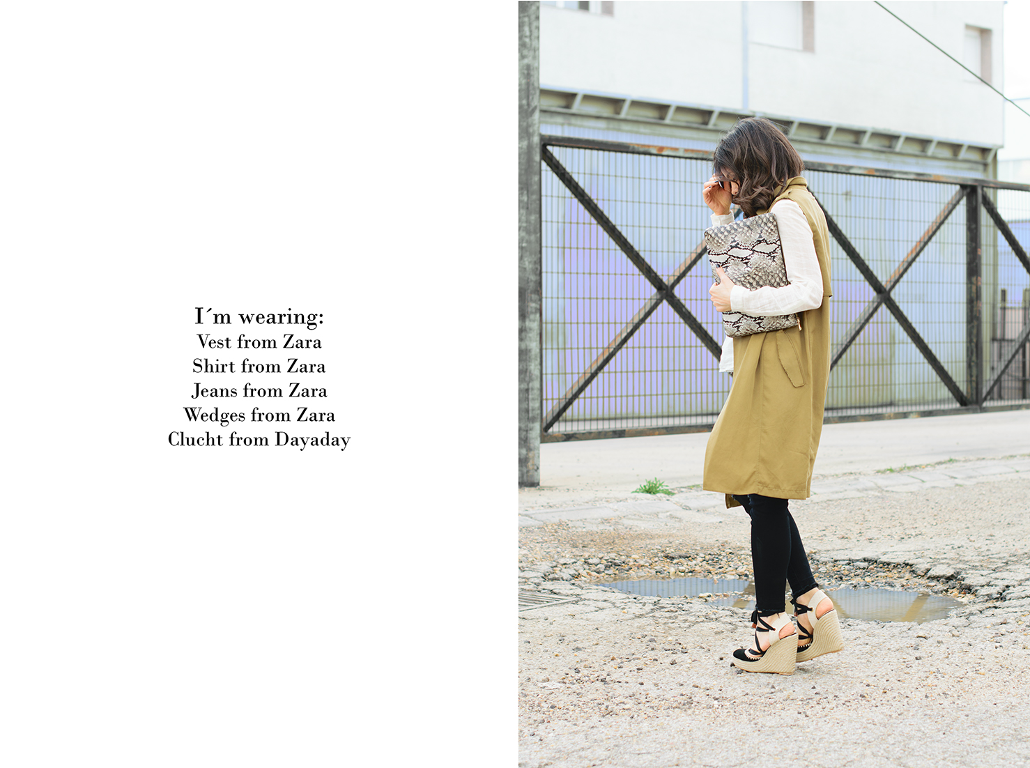 Look de ponteunostacones con cuñas negras de Zara