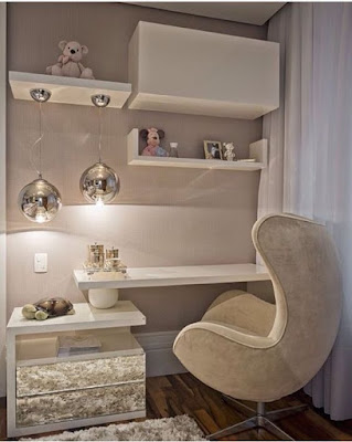 ultra-modern dressing table designs with upholstered chair for small bedrooms