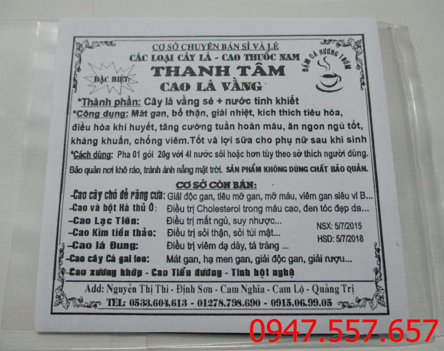 Cao chè vằng lợi sữa sau sinh - giảm béo - 1