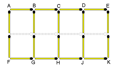 Matchstick Puzzles: 226. Move 4 sticks to create 3 equal squares