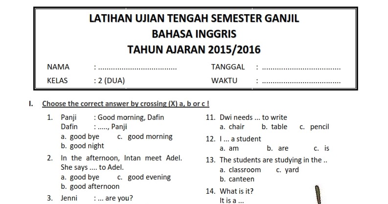 Contoh soal essay suggestion dan jawabannya picture