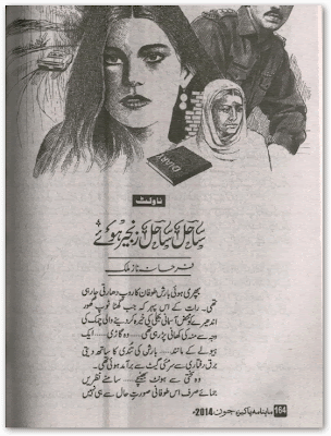 Sahil sahil zanjeer hoey novel by Farhana Naz Malik.