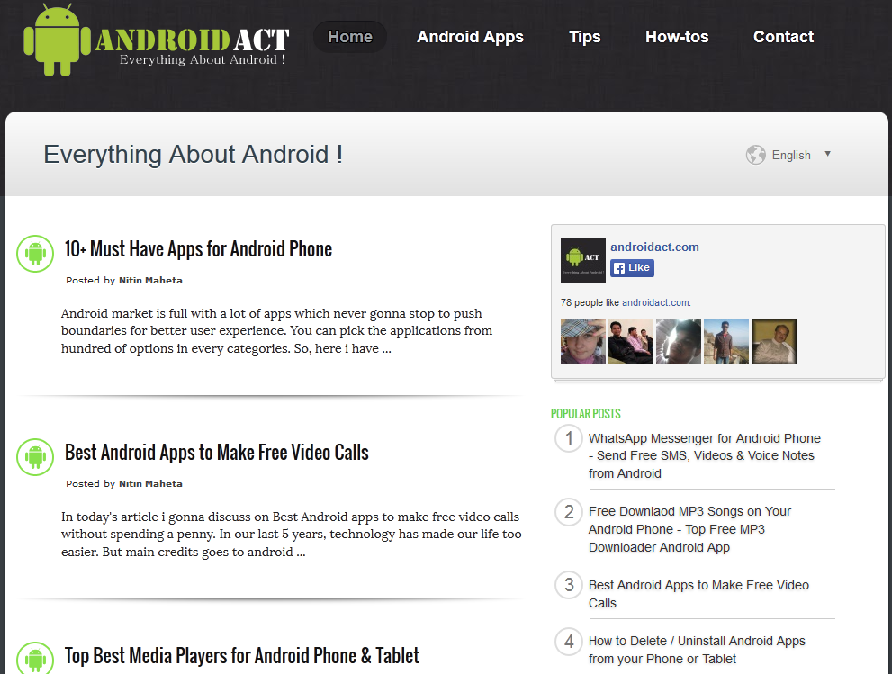 Android Act Blogger Template
